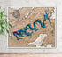 Douglas Lake Tennessee 3D wooden map with layered shoreline detail